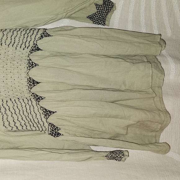 Nwot Free People What a feeling tunic/ dress color sage combo - Picture 6 of 15